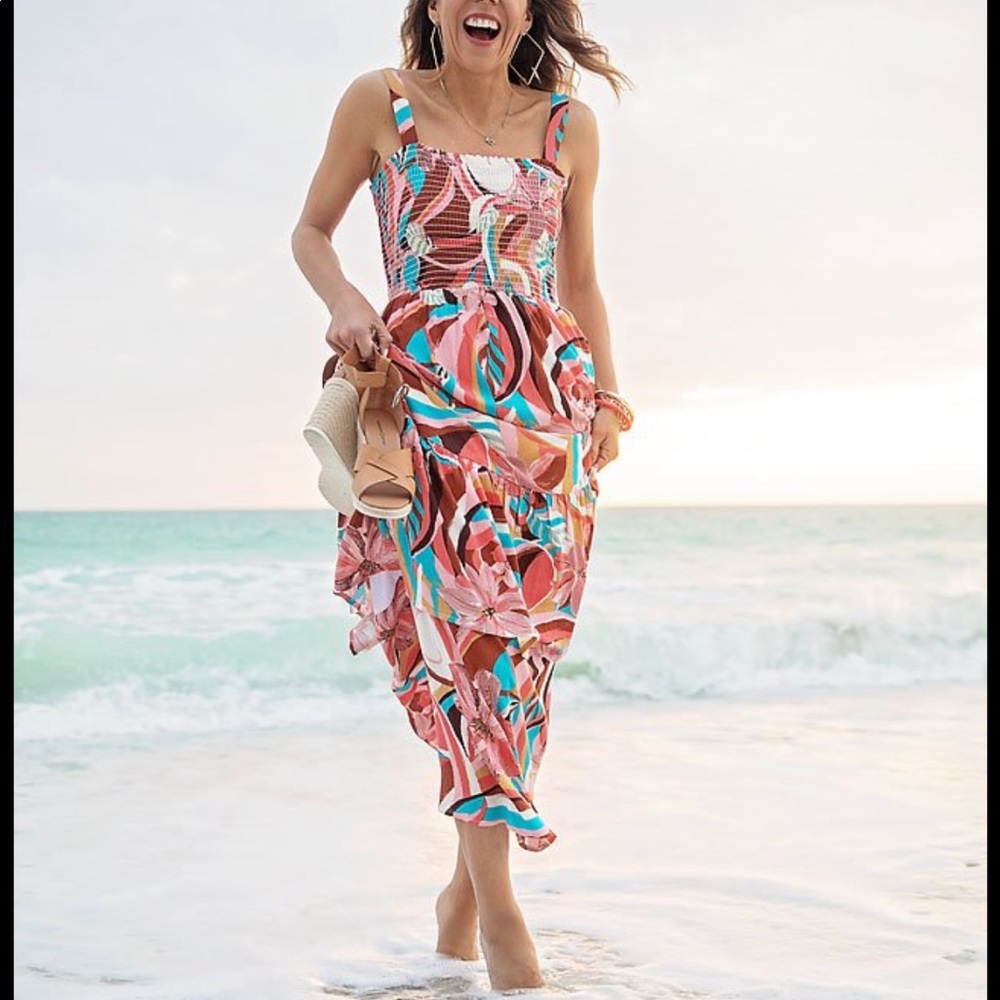 GIBSON The Motherchic Laguna Smocked Maxi Sundress